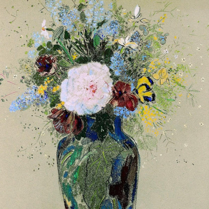 Vaso Di Fiori 4 Odilon Redon ord88 quadro stampato su tela