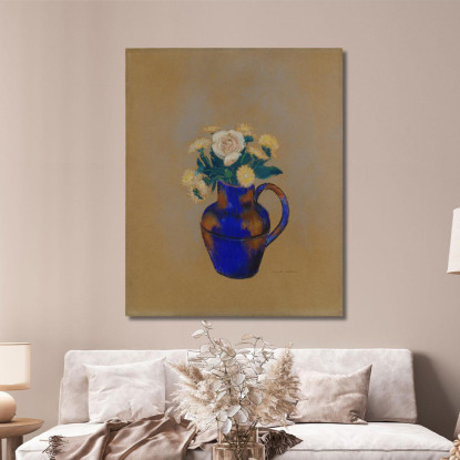 Vaso Di Fiori Odilon Redon ord89 quadro stampato su tela