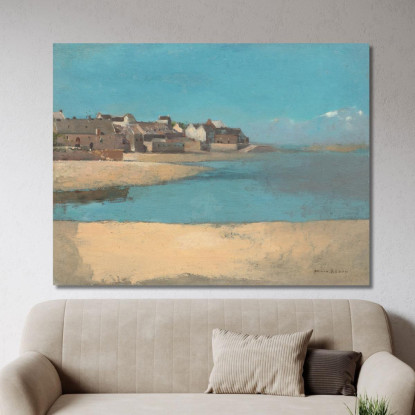 Villaggio Sul Mare In Bretagna Odilon Redon ord90 quadro stampato su tela