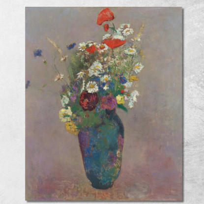 Vaso Di Fiori Visione Odilon Redon ord92 quadro stampato su tela