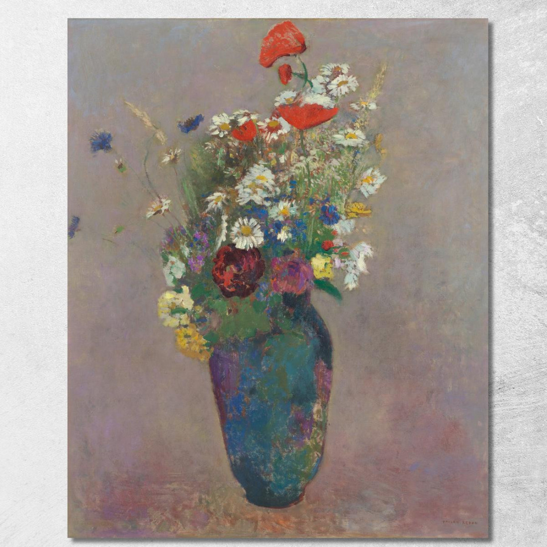 Vaso Di Fiori Visione Odilon Redon ord92 quadro stampato su tela