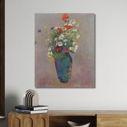 Vaso Di Fiori Visione Odilon Redon ord92 quadro stampato su tela