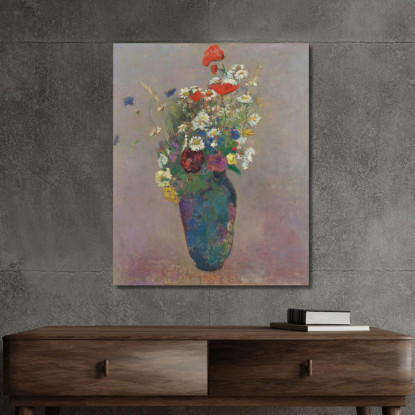 Vaso Di Fiori Visione Odilon Redon ord92 quadro stampato su tela