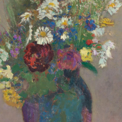 Vaso Di Fiori Visione Odilon Redon ord92 quadro stampato su tela