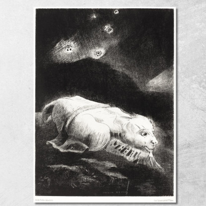 Quando La Vita Si Risvegliava Nelle Profondità Della Materia Oscura Odilon Redon ord93 quadro stampato su tela