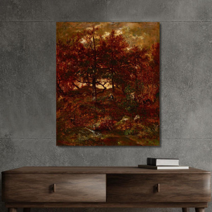 Autunno A St. Jean De Paris Foresta Di Fontainebleau Théodore Rousseau trs8 quadro stampato su tela