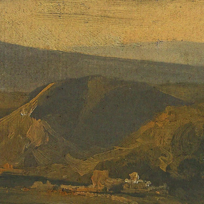 Paesaggio Alvernia Théodore Rousseau trs16 quadro stampato su tela