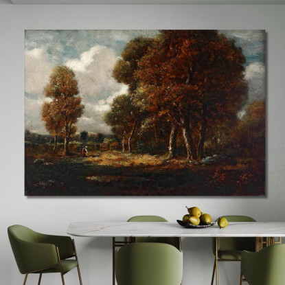 Paesaggio Con Figure Théodore Rousseau trs19 quadro stampato su tela