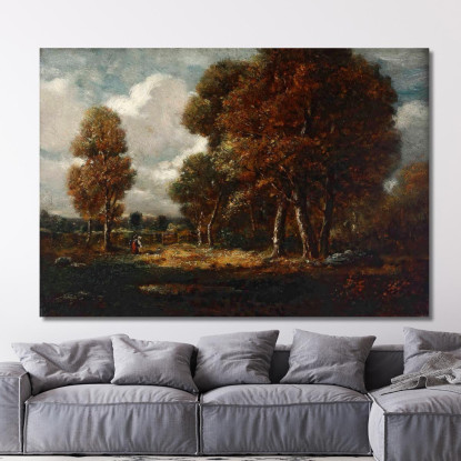 Paesaggio Con Figure Théodore Rousseau trs19 quadro stampato su tela