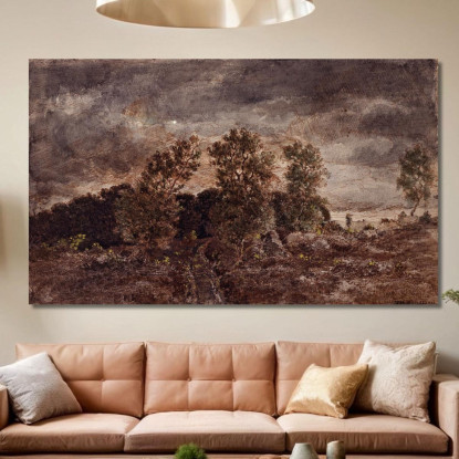 Paesaggio Con Temporali Théodore Rousseau trs21 quadro stampato su tela