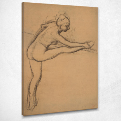 Studio Di Nudo (Ballerina Alla Sbarra) Edgar Degas edg252 quadro stampato su tela