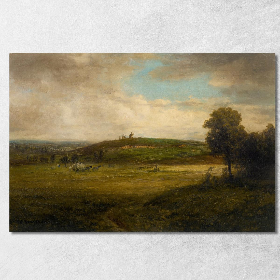 I Mulini Di La Butte Montmartre Théodore Rousseau trs25 quadro stampato su tela