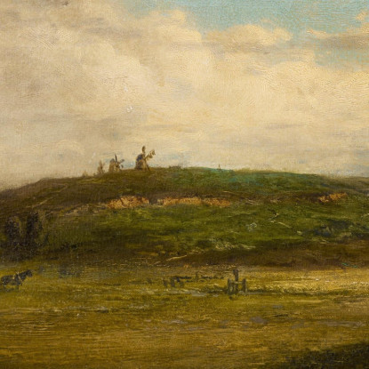 I Mulini Di La Butte Montmartre Théodore Rousseau trs25 quadro stampato su tela