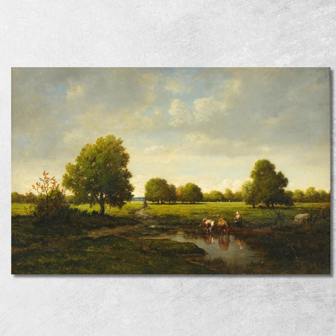 Il Trogolo Théodore Rousseau trs26 quadro stampato su tela