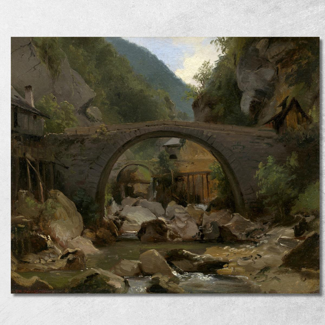 Ruscello Di Montagna In Alvernia Théodore Rousseau trs27 quadro stampato su tela