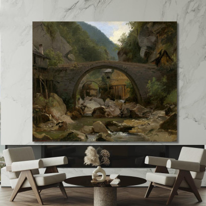 Ruscello Di Montagna In Alvernia Théodore Rousseau trs27 quadro stampato su tela