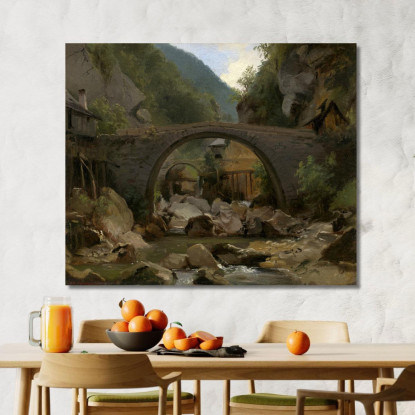 Ruscello Di Montagna In Alvernia Théodore Rousseau trs27 quadro stampato su tela