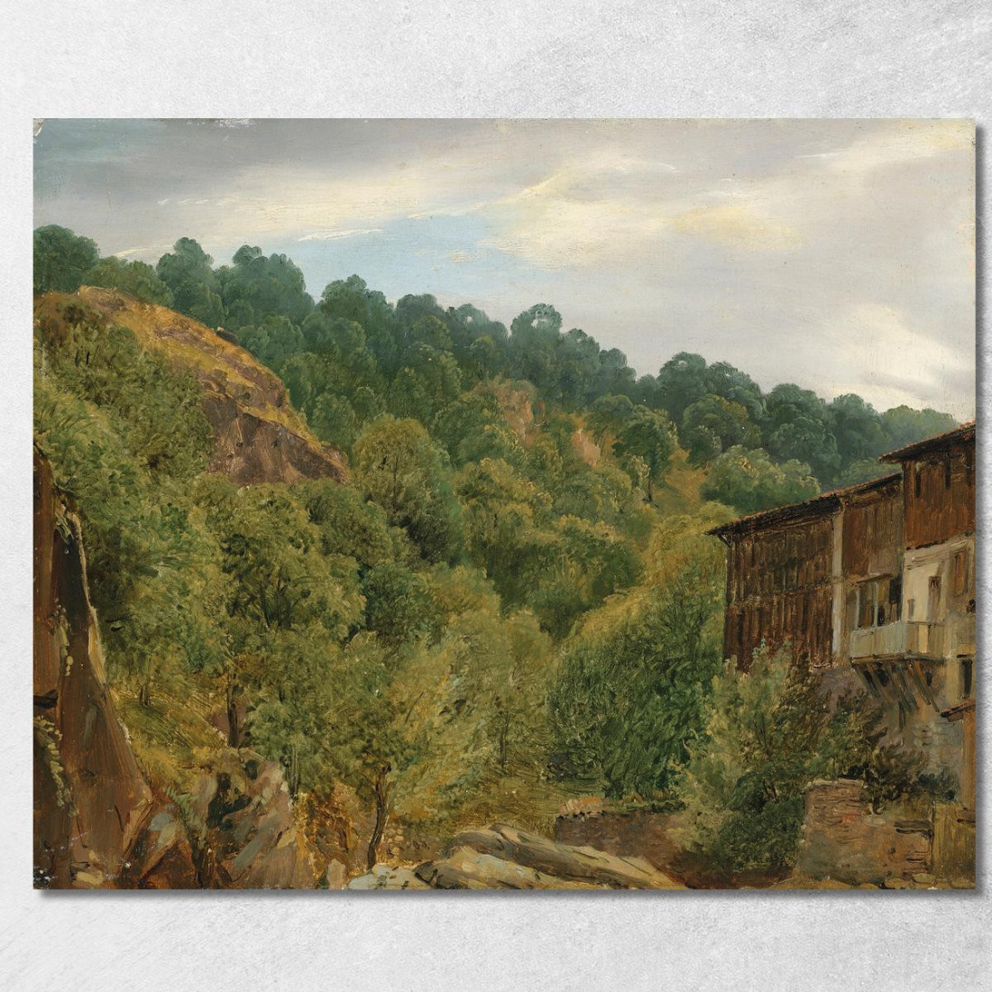 Paesaggio Dell'Alvernia 2 Théodore Rousseau trs28 quadro stampato su tela