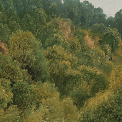 Paesaggio Dell'Alvernia 2 Théodore Rousseau trs28 quadro stampato su tela