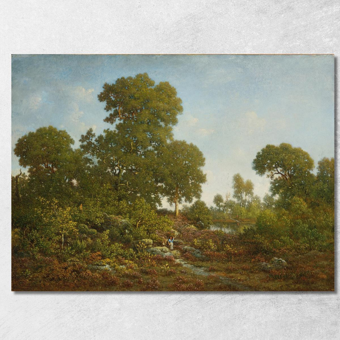 Primavera Théodore Rousseau trs33 quadro stampato su tela