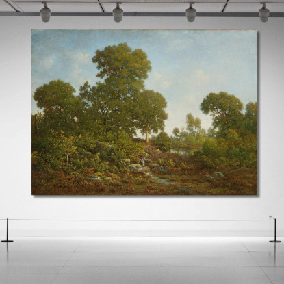 Primavera Théodore Rousseau trs33 quadro stampato su tela