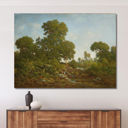 Primavera Théodore Rousseau trs33 quadro stampato su tela