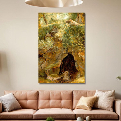 La Grotta Théodore Rousseau trs35 quadro stampato su tela