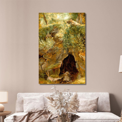 La Grotta Théodore Rousseau trs35 quadro stampato su tela
