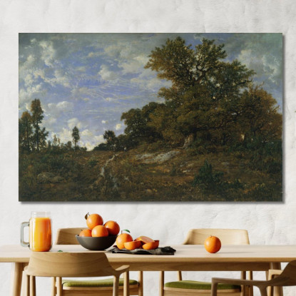 Il Limite Del Bosco Nella Foresta Di Fontainebleau Di Monts-Girard Théodore Rousseau trs36 quadro stampato su tela