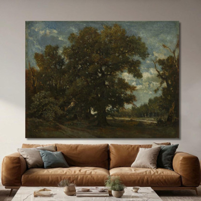 La Quercia Théodore Rousseau trs40 quadro stampato su tela