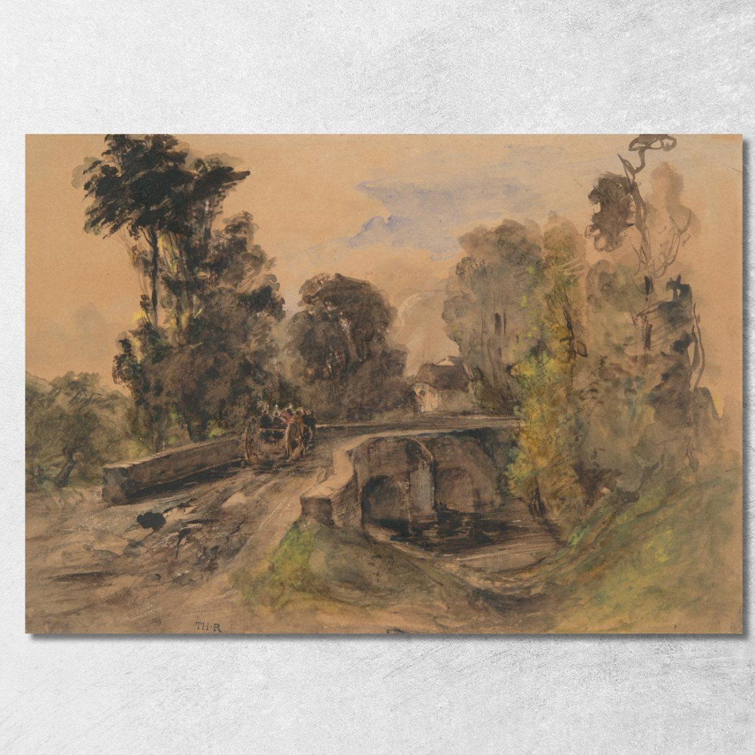 Il Ponte Di Pietra Théodore Rousseau trs43 quadro stampato su tela