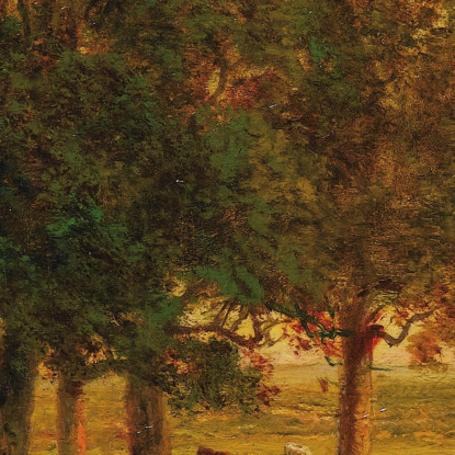 Mucche Sotto Un Gruppo Di Querce Apremont Théodore Rousseau trs44 quadro stampato su tela