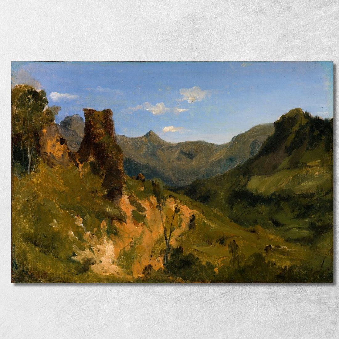 Valle Nei Monti Dell'Alvernia Théodore Rousseau trs45 quadro stampato su tela