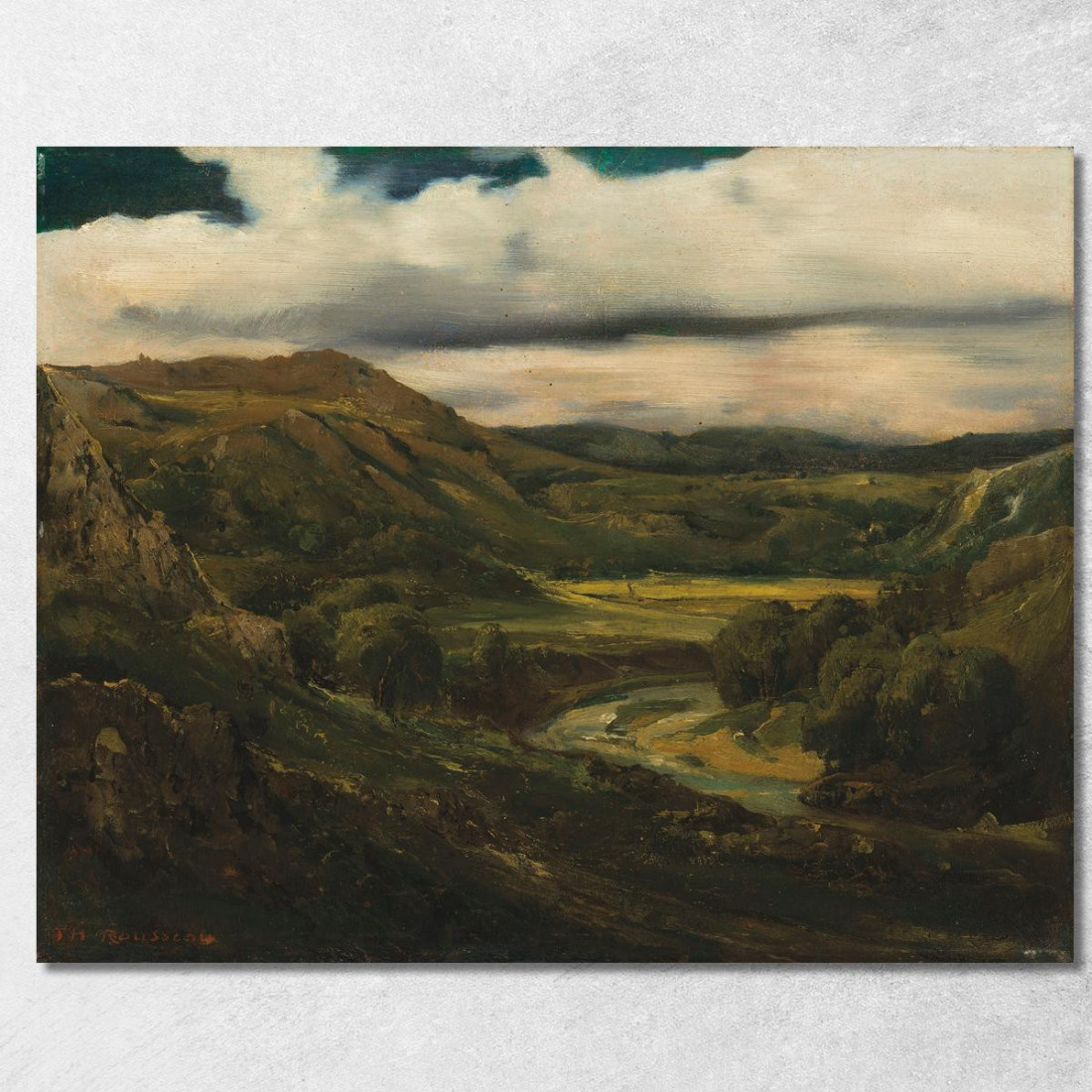Valle E Montagne Dell'Alvernia Théodore Rousseau trs46 quadro stampato su tela