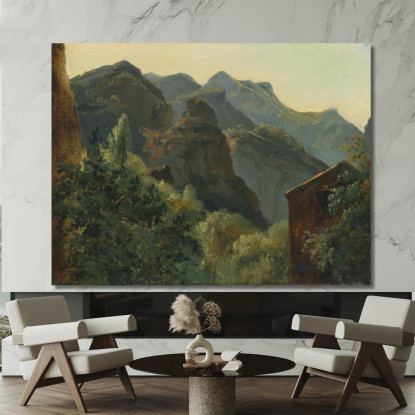 Versante Della Valle Di Saint-Vincent Auvergne Théodore Rousseau trs47 quadro stampato su tela