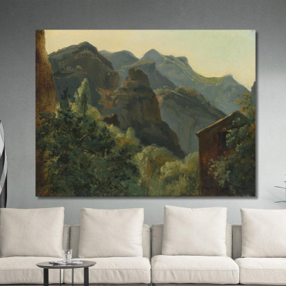 Versante Della Valle Di Saint-Vincent Auvergne Théodore Rousseau trs47 quadro stampato su tela