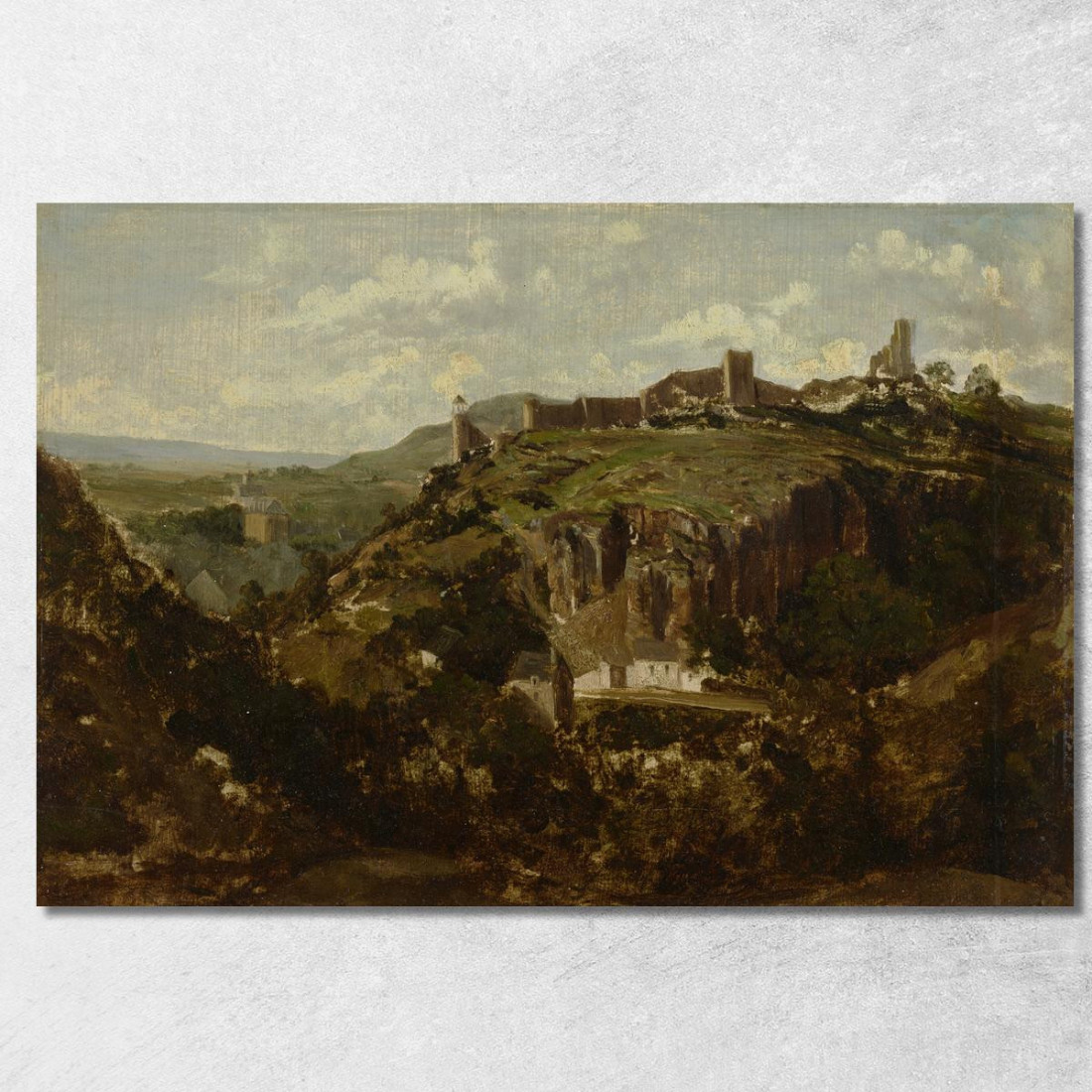 Villaggio Dell'Alvernia Théodore Rousseau trs49 quadro stampato su tela