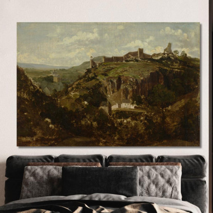 Villaggio Dell'Alvernia Théodore Rousseau trs49 quadro stampato su tela
