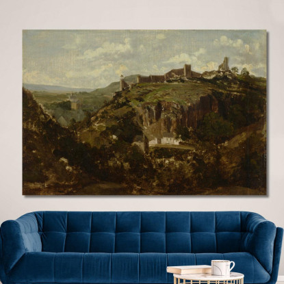 Villaggio Dell'Alvernia Théodore Rousseau trs49 quadro stampato su tela
