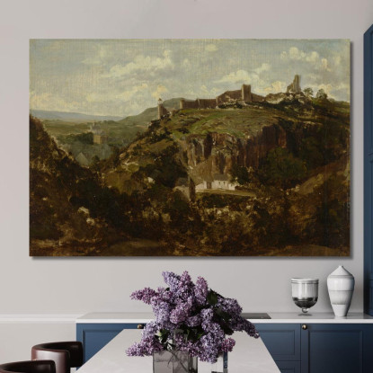 Villaggio Dell'Alvernia Théodore Rousseau trs49 quadro stampato su tela
