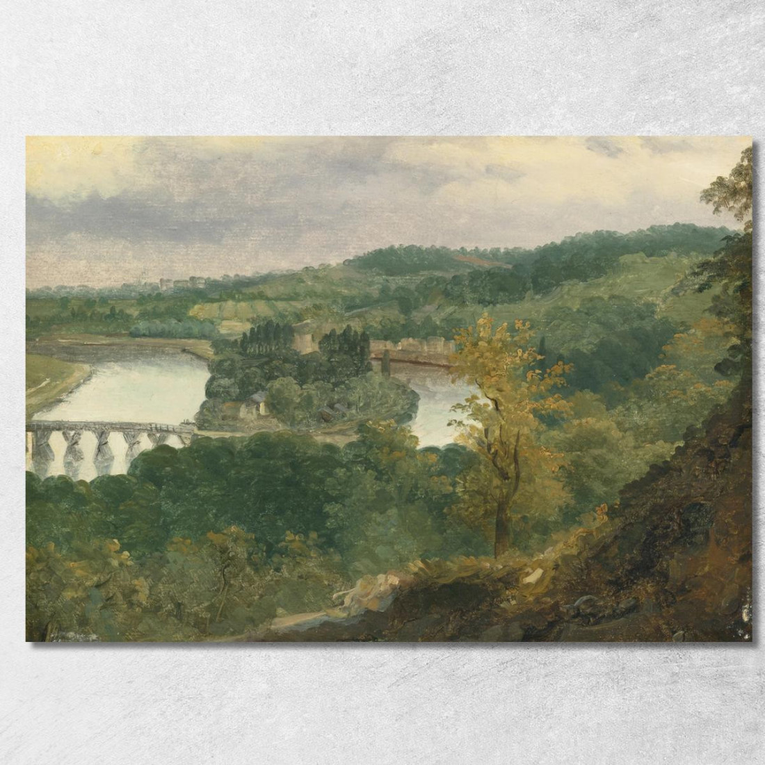 Vista Di Billancourt E Bas Meudon Théodore Rousseau trs50 quadro stampato su tela