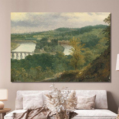 Vista Di Billancourt E Bas Meudon Théodore Rousseau trs50 quadro stampato su tela