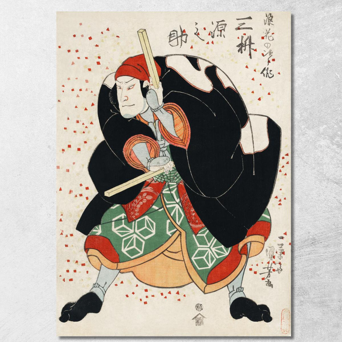 Mimasu Gennosuke No Namiwa No Jirosaku Utagawa Kuniyoshi ukn22 quadro stampato su tela