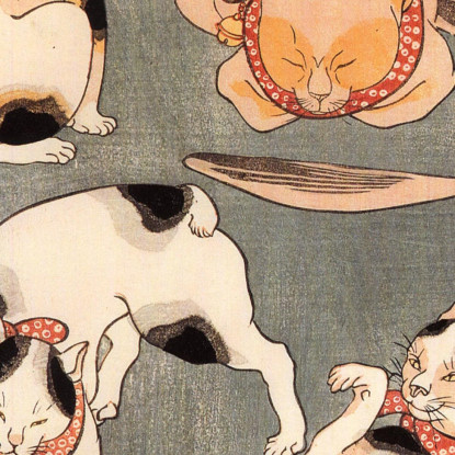 Foglio Destro Di Un Trittico Utagawa Kuniyoshi ukn32 quadro stampato su tela