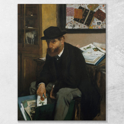 Il Collezionista Di Stampe Edgar Degas edg262 quadro stampato su tela