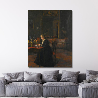 Ritratto Interno Louisa Caroline Elizabeth Hamilton William Orpen wrp20 quadro stampato su tela