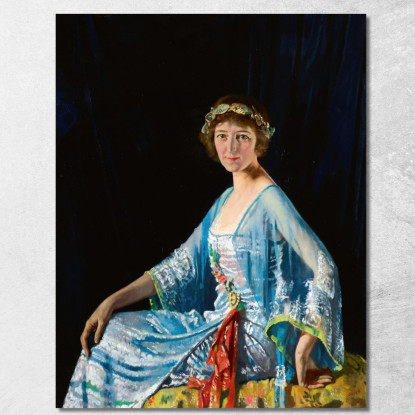 Ritratto Della Signora Georgiana Alice Drum William Orpen wrp27 quadro stampato su tela