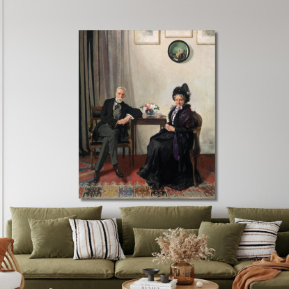 Ritratto Dei Genitori Dell'Artista William Orpen wrp29 quadro stampato su tela