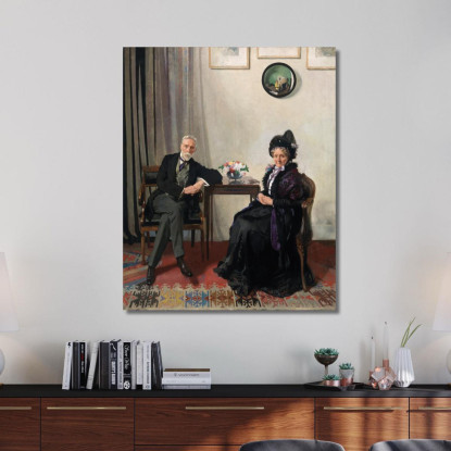 Ritratto Dei Genitori Dell'Artista William Orpen wrp29 quadro stampato su tela