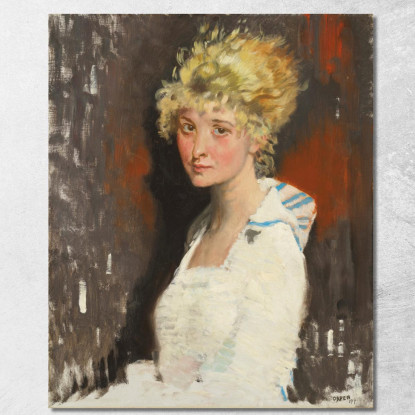 La Modella Dell'Artista Yvonne William Orpen wrp35 quadro stampato su tela